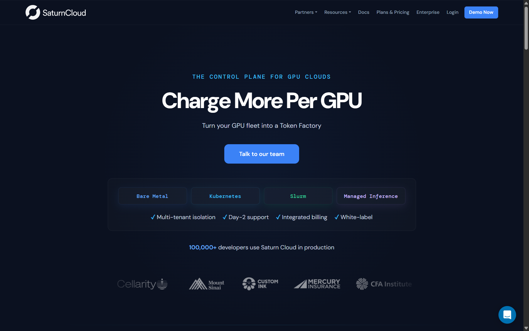 Saturn Cloud Dashboard preview