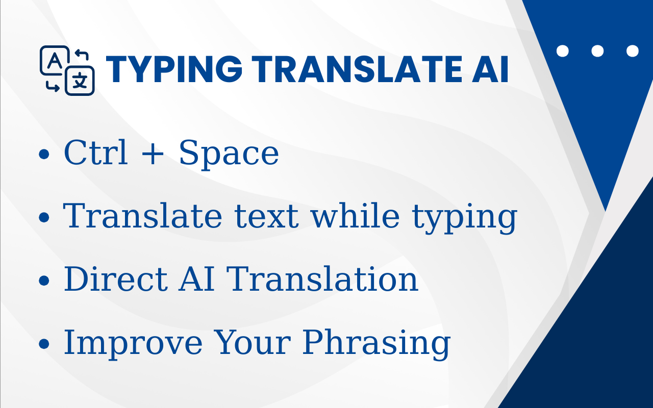 Typing Translate AI preview